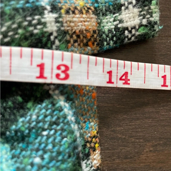 Vintage 70s Plaid Wool Lined Maxi Skirt with Lace Women’s XS - Picture 6 of 8